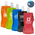 18 oz Foldable and Reusable Water Bottle with Matching Carabiner
